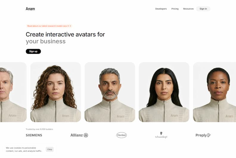 AI-based avatar generator website design — UK web development project by Nexform Agency